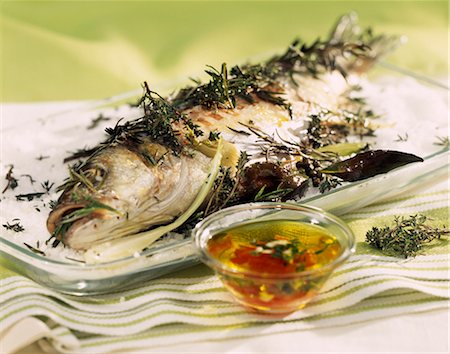 simsearch:825-07522119,k - grilled salmon with herbs Stock Photo - Rights-Managed, Code: 825-05990230