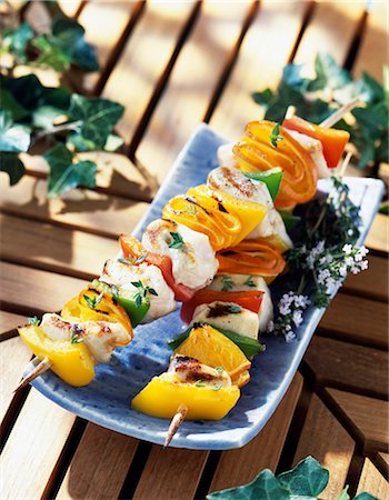 simsearch:825-02302497,k - chicken and orange kebabs Stock Photo - Rights-Managed, Code: 825-05991024