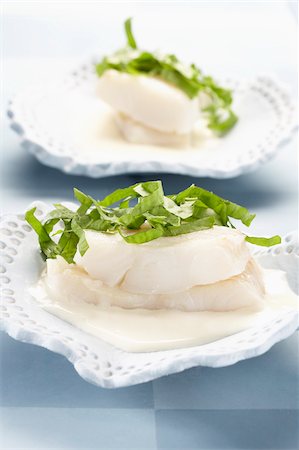 simsearch:825-03627010,k - Turbot with sorrel and cream of Bintje potatoes Stock Photo - Rights-Managed, Code: 825-06045744