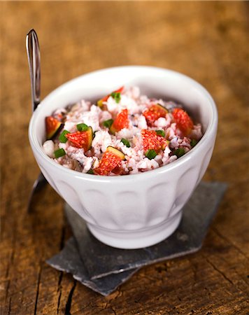 simsearch:825-05814612,k - Goat's cheese,fig and strawberry salad Stock Photo - Rights-Managed, Code: 825-06046155