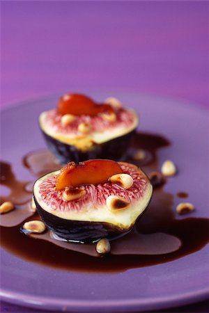 purple subject - Figs à la poutargue with balsamic sauce Stock Photo - Rights-Managed, Code: 825-06046817