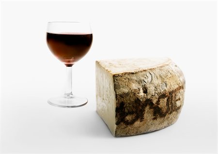 simsearch:825-03628865,k - Tomme de Savoie and glass of red wine Stock Photo - Rights-Managed, Code: 825-06047619