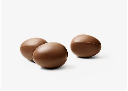 Three milk chocolate eggs Stock Photo - Rights-Managed, Code: 825-06047612