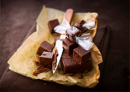 Chocolate fudge Stock Photo - Rights-Managed, Code: 825-06048562