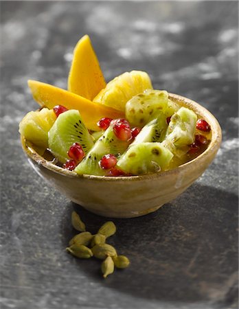 sechium edule - Exotic fruit salad with green cardamom syrup Stock Photo - Rights-Managed, Code: 825-06048798
