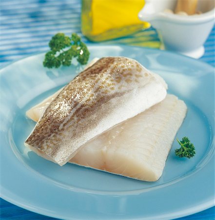 fish fillet - Raw cod Stock Photo - Rights-Managed, Code: 825-06048857