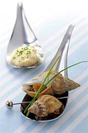 Whelks with mayonnaise Stock Photo - Rights-Managed, Code: 825-06315267