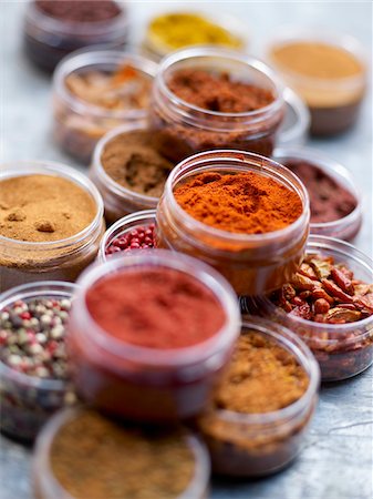 simsearch:825-07076761,k - Assorted pots of spices Stock Photo - Rights-Managed, Code: 825-06316199