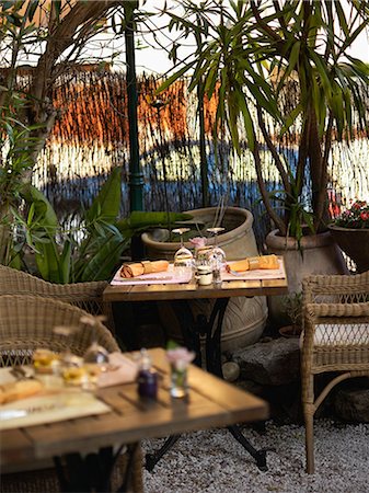 france cannes - Terrace at the restaurant "Côté Jardin" Stock Photo - Rights-Managed, Code: 825-06815531