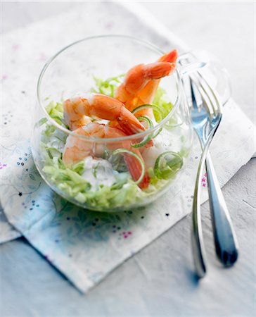simsearch:825-07649320,k - Individual shrimp and dill salad Stock Photo - Rights-Managed, Code: 825-06817076