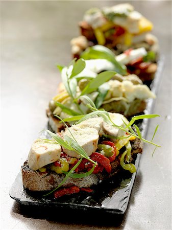 simsearch:825-07522085,k - Provençal-style open sandwiches Stock Photo - Rights-Managed, Code: 825-06817351