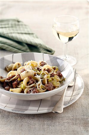 simsearch:825-07522085,k - Orrechiette with sausage meat and leeks Stock Photo - Rights-Managed, Code: 825-06817562
