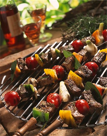 simsearch:825-06316883,k - Meat and vegetable brochettes Stock Photo - Rights-Managed, Code: 825-07075864