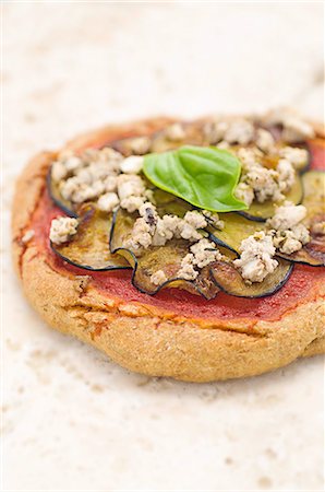 simsearch:825-07522085,k - Eggplant and feta pizza Stock Photo - Rights-Managed, Code: 825-07076461