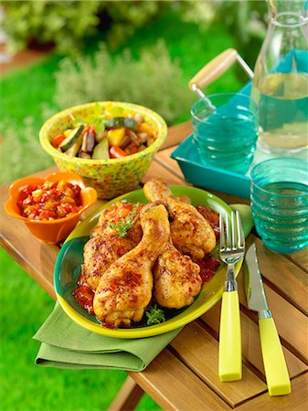 paprika - Grilled chicken with paprika Stock Photo - Rights-Managed, Code: 825-07076666