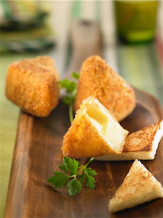 Breaded Camembert croquettes Stock Photo - Rights-Managed, Code: 825-07077661