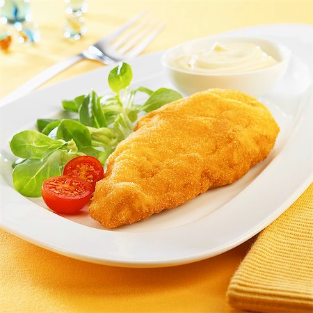 simsearch:825-07522085,k - Breaded chicken escalope Stock Photo - Rights-Managed, Code: 825-07078290