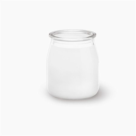 simsearch:825-03628865,k - Yoghurt in a glass pot Stock Photo - Rights-Managed, Code: 825-07078332