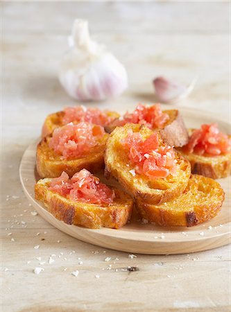 Tomato crostinis Stock Photo - Rights-Managed, Code: 825-07522529