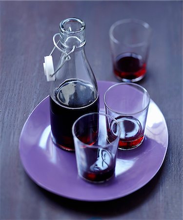 Licorice-flavored blackcurrant syrup Stock Photo - Rights-Managed, Code: 825-07649206