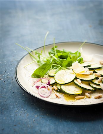 simsearch:825-05814612,k - Raw zucchini,parmesan and pinenut salad Stock Photo - Rights-Managed, Code: 825-07649367