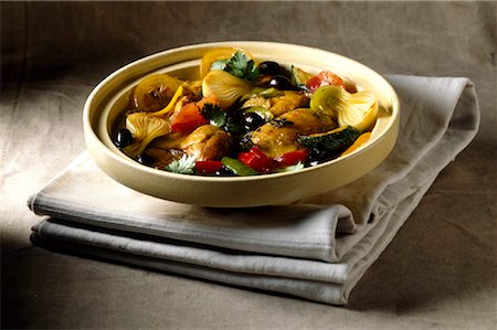 simsearch:825-02302497,k - chicken tajine with lemon and black olives Stock Photo - Rights-Managed, Code: 825-02304069
