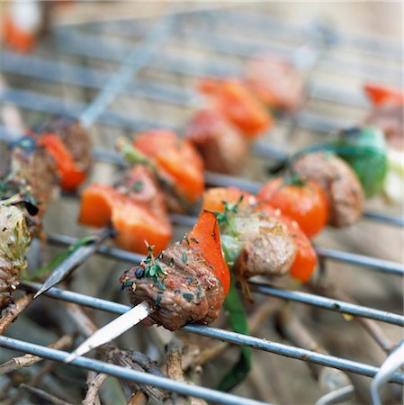 simsearch:825-06316883,k - Barbecue beef kebabs Stock Photo - Rights-Managed, Code: 825-03627313