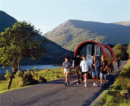 simsearch:625-00801301,k - TraditionalCaravans, Doo Lough, Co Mayo, Ireland. Stock Photo - Rights-Managed, Code: 832-02254652