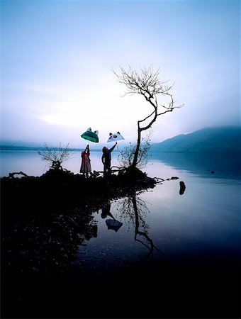 Children In The Rain, Lough Leane Killarney, Co Kerry, Ireland Stock Photo - Rights-Managed, Code: 832-02254811
