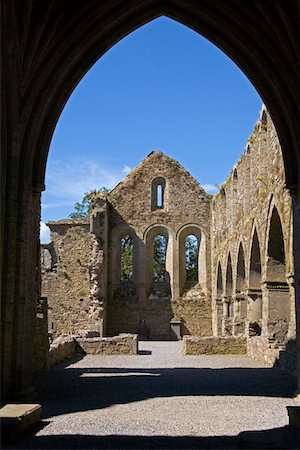 simsearch:832-03233581,k - Jerpoint Abbey, County Kilkenny, Ireland; Historic 12th century abbey Stock Photo - Rights-Managed, Code: 832-02255491