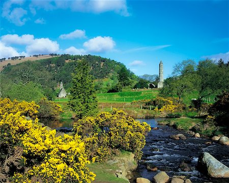 Round Tower & St Kevins Chapel, Glendalough, Co Wicklow, Ireland Stock Photo - Rights-Managed, Code: 832-02252910