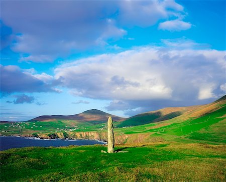 dunmore head dingle - Ogham Stone on Dunmore Head, Dingle Peninsula, Co Kerry, Ireland Stock Photo - Rights-Managed, Code: 832-02252930