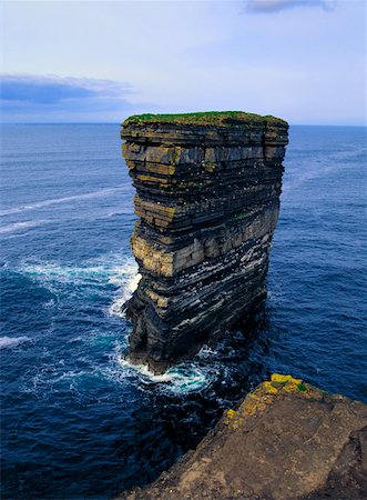 severe - Downpatrick Head, Co Mayo, Ireland, Sea stack Stock Photo - Rights-Managed, Code: 832-02253299