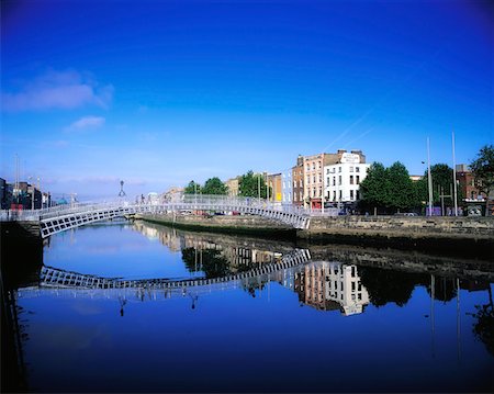 Ha'penny Bridge, River Liffey, Dublin, Ireland Stock Photo - Rights-Managed, Code: 832-02253549