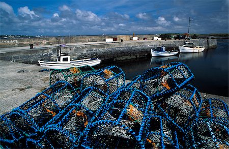 Inishmore, County Galway, Ireland; Lobster traps on pier Stock Photo - Rights-Managed, Code: 832-03359146