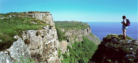 simsearch:614-06625125,k - Rock Climbing, Fair Head, Co Antrim, Ireland Stock Photo - Rights-Managed, Code: 832-03639783