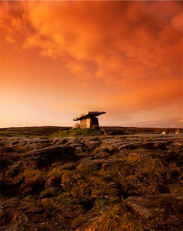 Poulnabrone Dolmen, The Burren, County Clare, Ireland Stock Photo - Rights-Managed, Code: 832-03640167