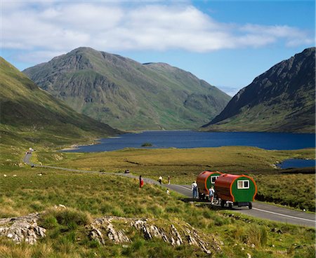 Tourism, Horse Drawn Caravans, Doo Lough Co Mayo Stock Photo - Rights-Managed, Code: 832-03640482