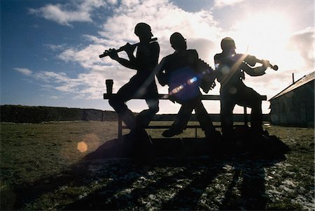 Folk Musicians Sculpture, County Sligo, Ireland Foto de stock - Con derechos protegidos, Código: 832-03640719