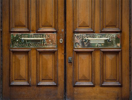 door handle - Dublin Stock Exchange Letterbox Stock Photo - Rights-Managed, Code: 832-03640811