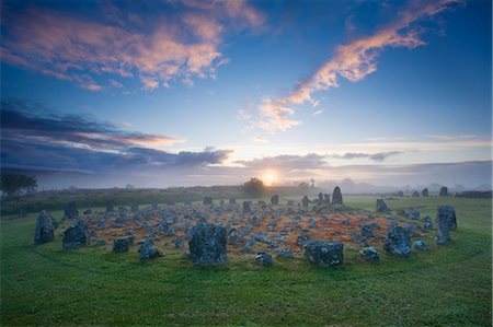 Sunrise Over Beaghmore Stone Circles, County Tyrone, Northern Ireland Stock Photo - Rights-Managed, Code: 832-03640854