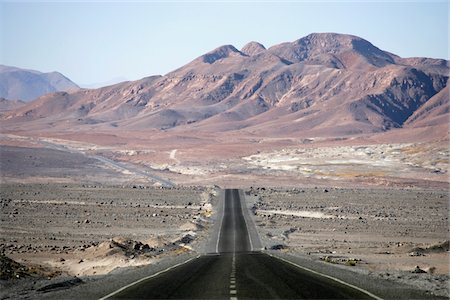 Empty paved road heading between Chile and Argentina Stock Photo - Rights-Managed, Code: 832-03724359