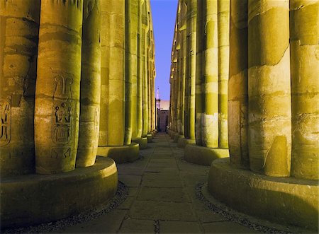 Columns in Court of Amenophis 3rd leading to Mosque of Abu el-Haggag Stock Photo - Rights-Managed, Code: 832-03724806