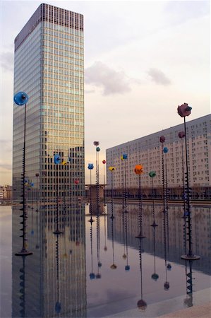 paris art of building - La Defense Buildings and sculptures Stock Photo - Rights-Managed, Code: 832-03724996