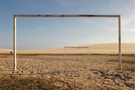 Empty football pitch on beach Stock Photo - Rights-Managed, Code: 832-03723711