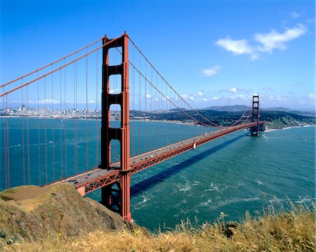 Golden Gate Bridge, San Francisco, 1930 - 1937. - view across Bay Stock Photo - Rights-Managed, Code: 845-04826421