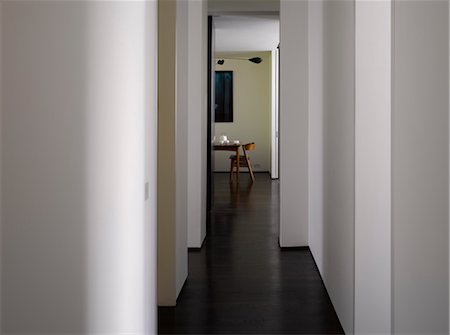 simsearch:845-06008142,k - View into dining room down corridor of Bayswater apartment, London. Architects: Openstudio Architects- Jennifer Benningfield - Foto de stock - Con derechos protegidos, Código: 845-05837895