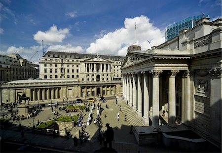 Bank of England, Threadneedle Street, City of London. Architects: Sir Herbert Baker, Sir John Soane Stock Photo - Rights-Managed, Code: 845-05837965