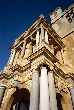 Audley End. Close-up of entrance front of house. Stock Photo - Rights-Managed, Code: 845-05839362