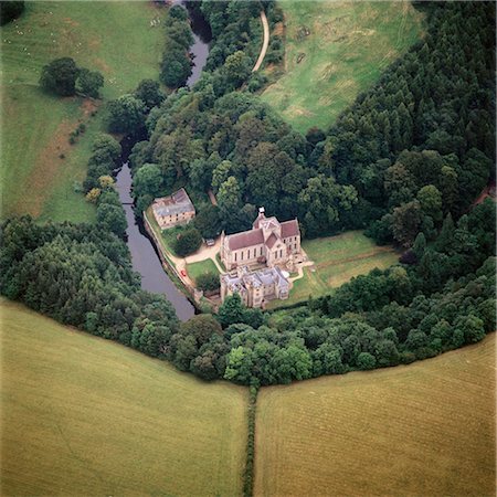 priory - Brinkburn Priory. Aerial view . Stock Photo - Rights-Managed, Code: 845-05839375